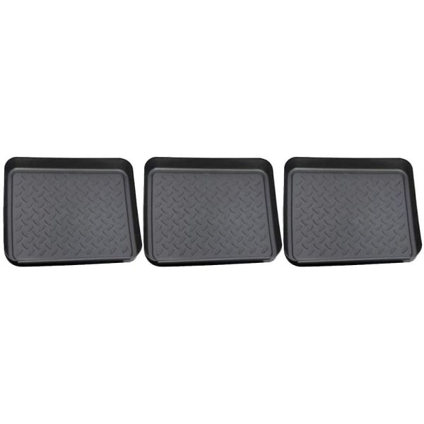 3 Set Sko Sko Sko Hellende Skall Laget Av Plast Liten Skomat Dryppmatte Skifer Skobrett Sko Sko Avløpsbolle 35x27x3 Cm
