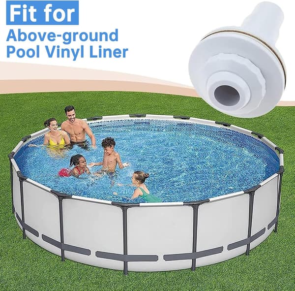 Returdyse til pool, indløbsdyse til pool med 38/32 mm slangeende, returdyse indløbsdyse til pool, indløbsdyse til pool
