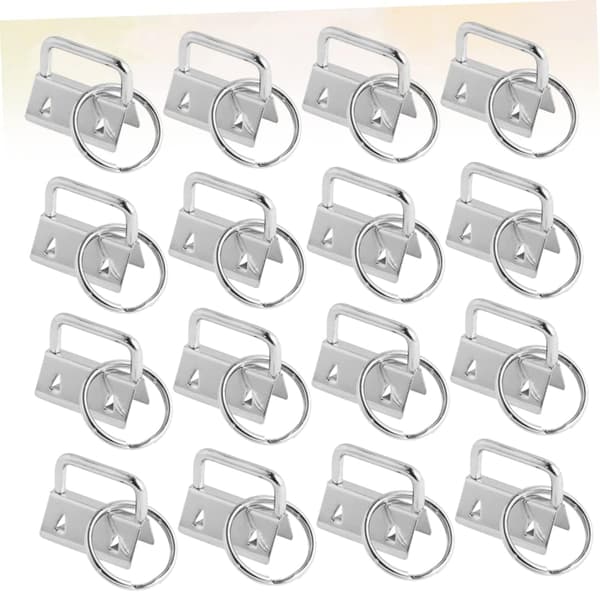 50st Nyckelring Nyckelbricka Hårdvara 25mm Silver Robust Metall