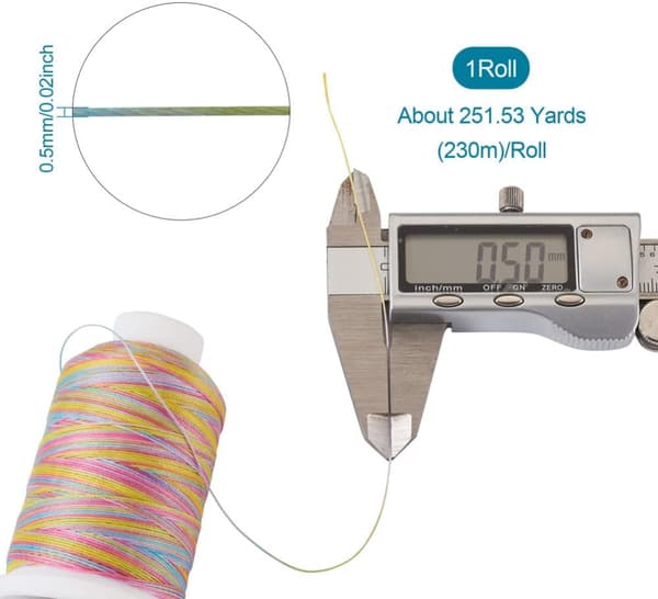 251,53 yards (230 m)/rulle 0,5 mm 3-lags vokset polyestertråd gradientfarve snor perle smykkefremstilling til DIY armbånd håndarbejde (lime) lime Lime