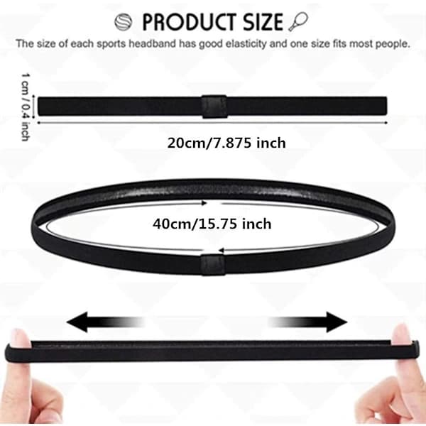 HA~Elastic Non-Slip Sports Headbands - Workout Headbands with Silicone