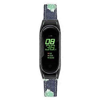 Til Xiaomi Smart Band 8 Ægte Læderrem med Sort Urkasse Stil L Style L