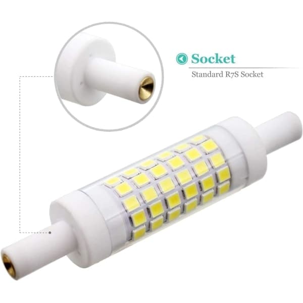 2 LED-lamper R7S 78 mm 5W 15 x 78 mm, Kaldhvit 6000K, 220V
