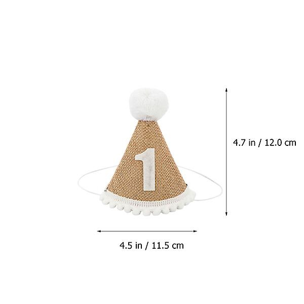 2 kpl Lasten Hatut Vauvan Prinsessan Tiara Vauvan 1. Syntymäpäivä 1 Vuotias Syntymäpäivä Hattu 12X11.5X2.5CM