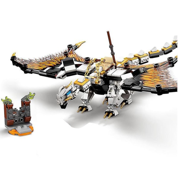 Super Dragon Byggeklosser Skjelett Trollmann Dungeon Mech Gullsett Byggeklosser Barnleker Kompatibel med Lego