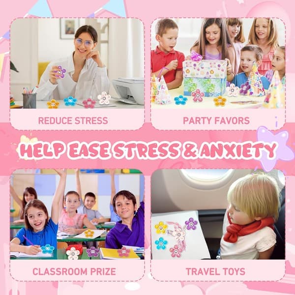 Glitter Fidget Spinners – 5-pack sensoriska stresslindringsleksaker för barn och tonåringar