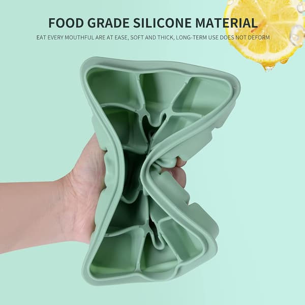 Ice Cube Tray Set (2-pack), Easy Release, 15 Flexible Silicone Ice Cube Molds with Removable Lids, Reusable, Stackable, Suitable for Whiskey.