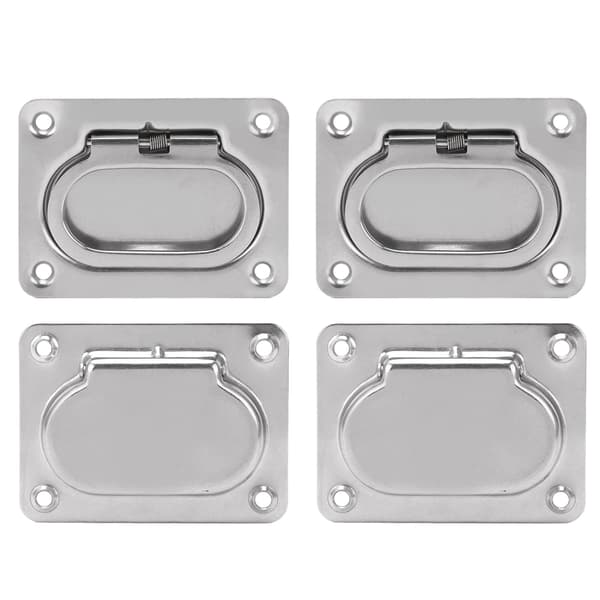 4 Stainless Steel 316 Square Boat Lift Canopy Handle Flush Ring Pull Deck