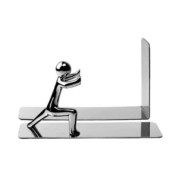 Creative Kung Fu Metal Frame Bookends with Clips (2 pieces)