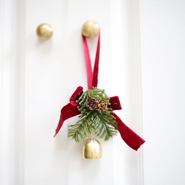 5 st julbellsmycken Julgran Hängande Dekorationer Metall Jingle Bells Julgran Hängande Smycke för Semester