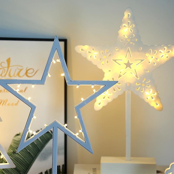 Led Star Bordlampe 29 Cm Bordlampe Vindusdekorasjon Stjerne