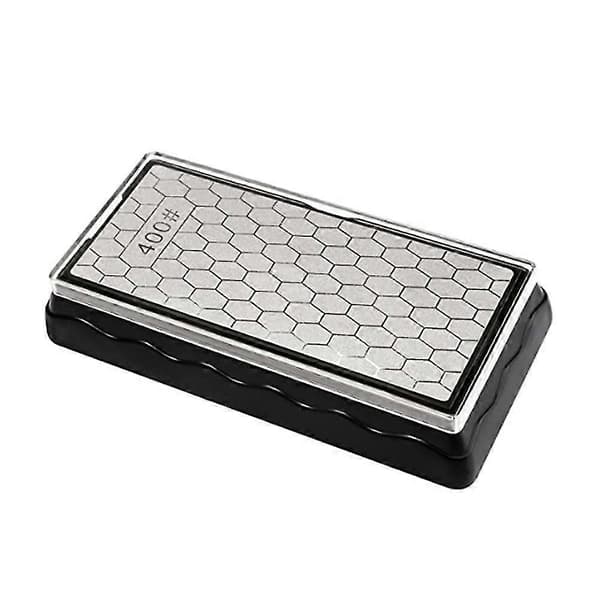 Double-sided Diamond Sharpening Stone, Whetstone with Non-slip Base (400/1000 Grit)