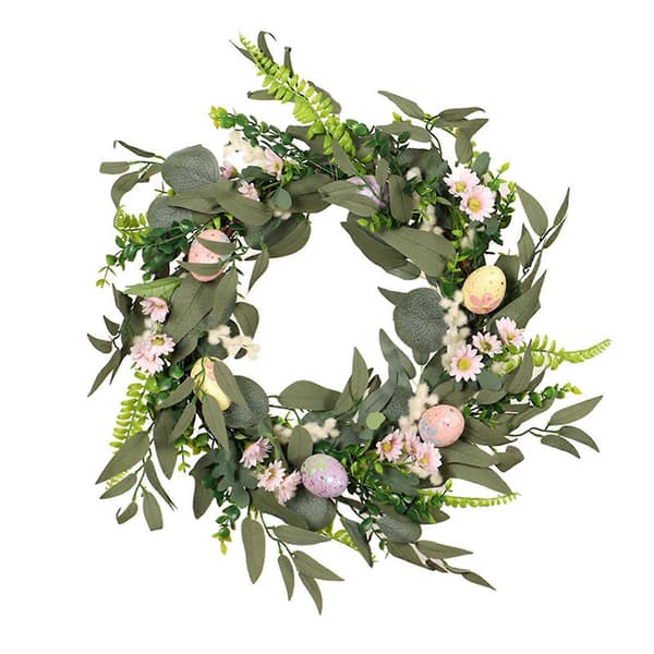 BRANDREA - Easter Bunny Spring Wreath - Easter Bunny Spring Wreath Rabbit Wreath Front Door Spring Decoration Easter Wreath Hanging 5% DISCOUNT