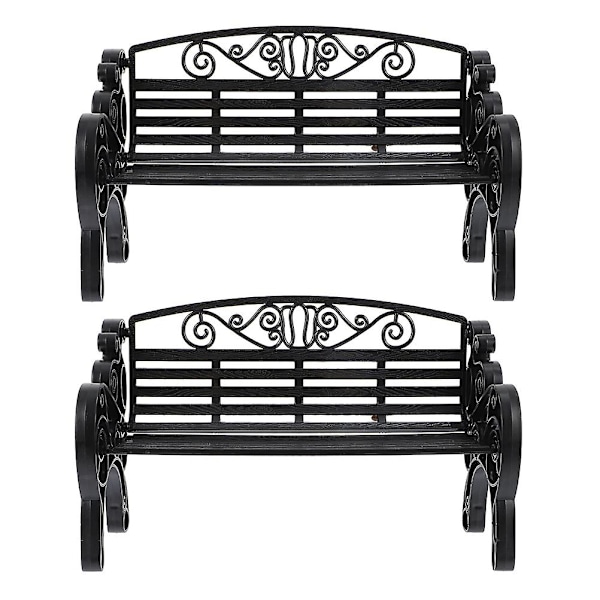 2 stk Benker Mini Benkmodell Miniatyr Plastbenk Mini Trebenk Mikro Landskapsrekvisitter Mini