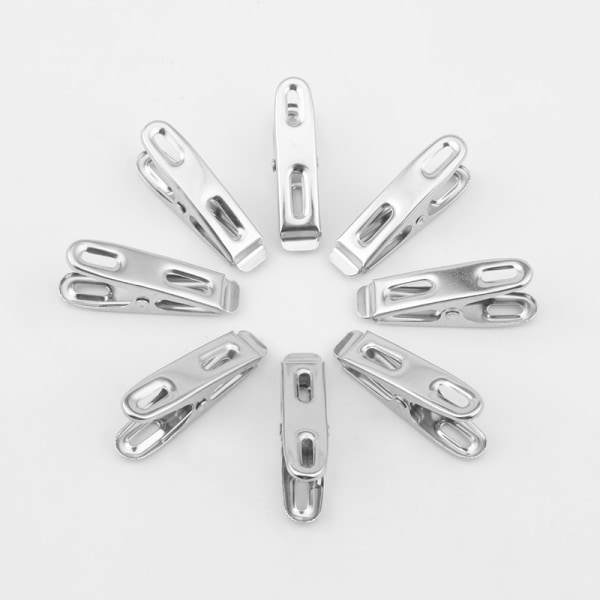 20-pack Silver Klädnypor i Rostfritt Stål Tråd Klädnypor Tvättklämmor för Utomhus Torklina Hem Kök Resor (Silver)
