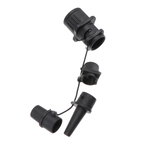 Bärbar Luftpump Luftventiladapter Fäste Uppblåsbar Säng Luftpump Konverterare Luftventilanslutning Kajak Svart 15x10cm