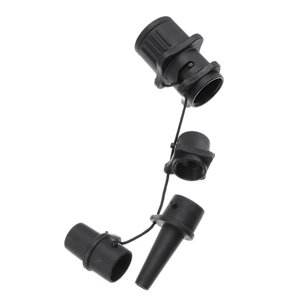 Bærbar Luftpumpe Luftventiladapter Feste Oppblåsbar Seng Luftpumpe Konverter Luftventil Kobling KajakkSvart15x10cm
