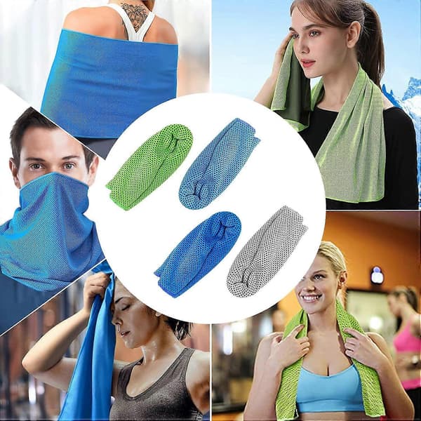 2 stk Kjølehåndkle, Kjølehåndkle, Mikrofiber Sportshåndkle