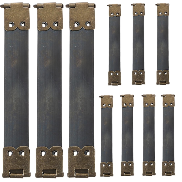 10 st 10 cm Metall Interna Flexramar Diy Fjäderklämmor Handväska Gångjärn Tillbehör För Myntväska Lås Väska Handväska - Mörkgrön