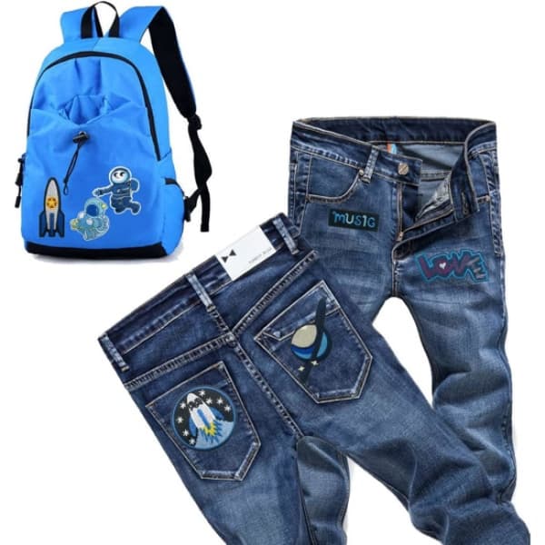 Embroidery Patch, 39 pcs. Assorted Blue Patches Decal Application Sewing