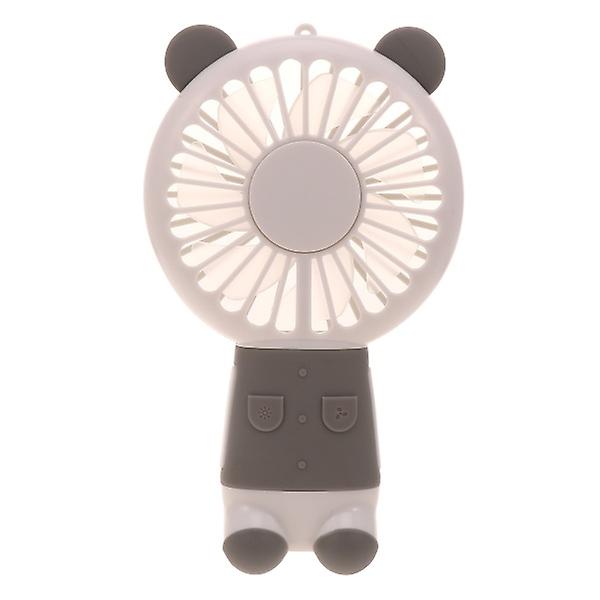 Sød Bjørnformet Design Fan Bærbar Natlampe Mini Håndholdt Fan Til Hjem Skole Kontor Udendørs (blå)Grå14.6x8.6cm Grey 14.6x8.6cm