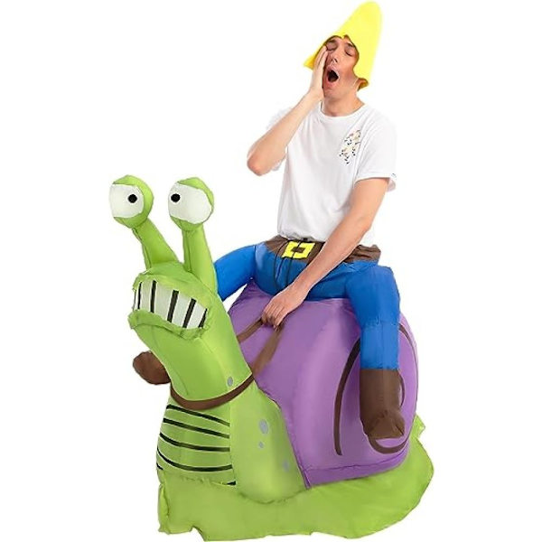 Creations Halloween Oppblåsbart Kostyme Nisse Ride On Snail Oppblåsbart Kostyme - Voksen Unisex One Size