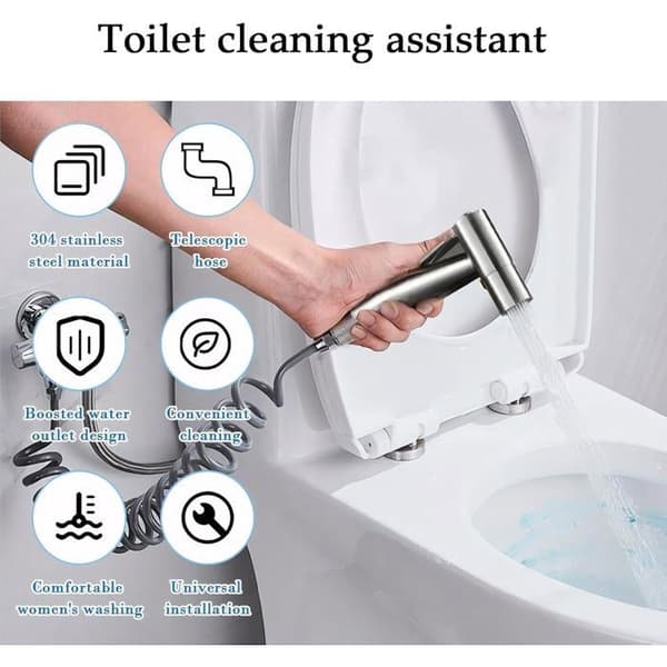 Komplet toiletspraykit, håndbruser til bidet