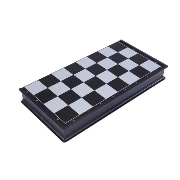 Magneettinen set taitettavalla shakkilaudalla - 2 ylimääräistä kuningatarta - Säilytyspussi nappulalle - Ohjeet aloittelijalle