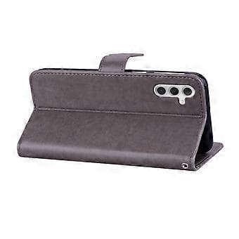 Pung Etui til Samsung Galaxy S24 FE Ugle Blomst Trykt Rhinestone Læder Etui Style E Style E