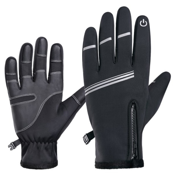 Winter Gloves Windproof Cycling Riding Gloves Warm Finger Gloves L