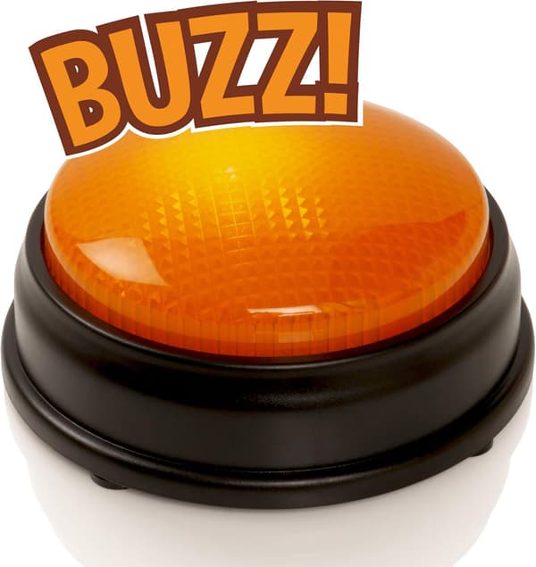 Quiz Buzzers - Sett med 4 lys- og lydbuzzere for quizspill