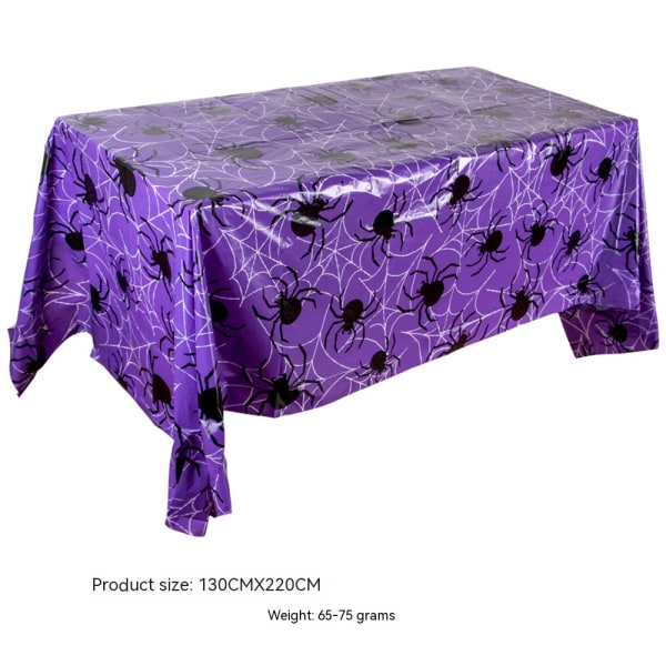 Party supplies, halloween event decoration, halloween tablecloth, background wall layout, 1 piece purple spiderpurple