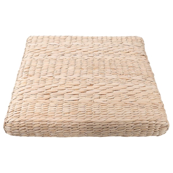 Neliömäinen Pouffi Ottoman Olki Meditaatiotyyny Jooga Meditointityyny Pyöreä Tatami Matto Paksu Olki Kudottu Matto Beige 40X40X6CM Beige 40X40X6CM