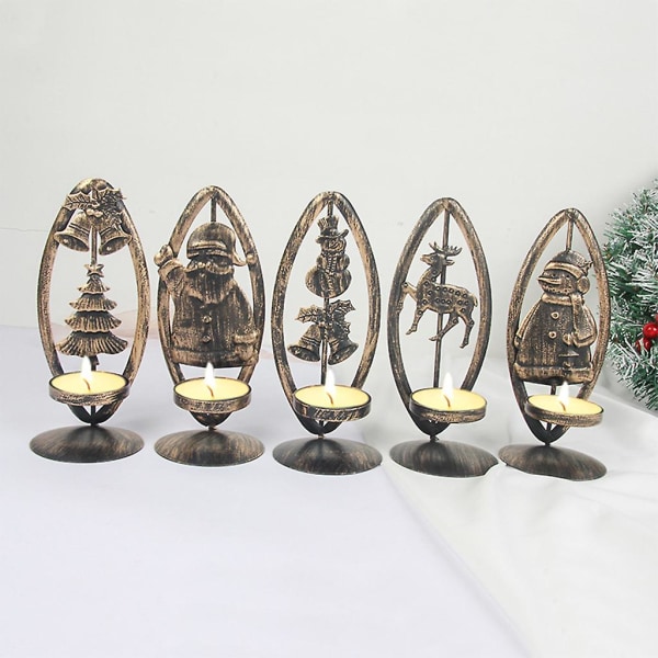 Vintage Jern Julelysstake Te Lys Julepynt Klassisk Lys Jernholder Vokslys Julelysstake Jul DesemberC
