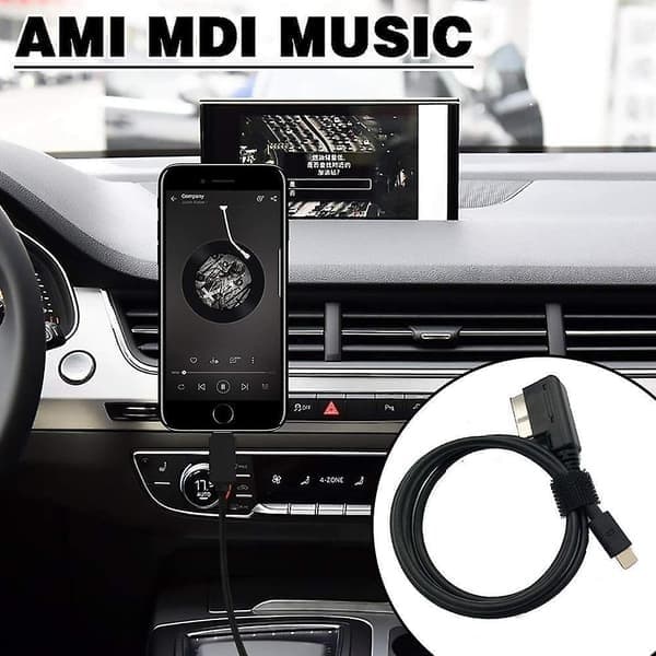 AMI MDI Musik + Laddning AUX-adapterkabel för iPhone för bil
