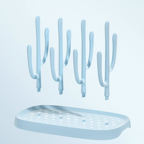 Babyflaske tørkerack, plassbesparende flasketørkerholder for flasker, smokker, pumpedeler, kopper