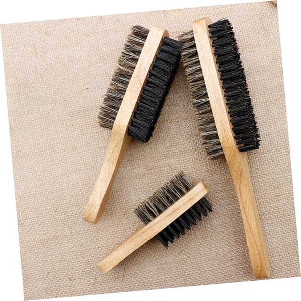3pcs Bristle Beard Brush Double-Sided Styling Maker Portable Beard Care for Men Bristle