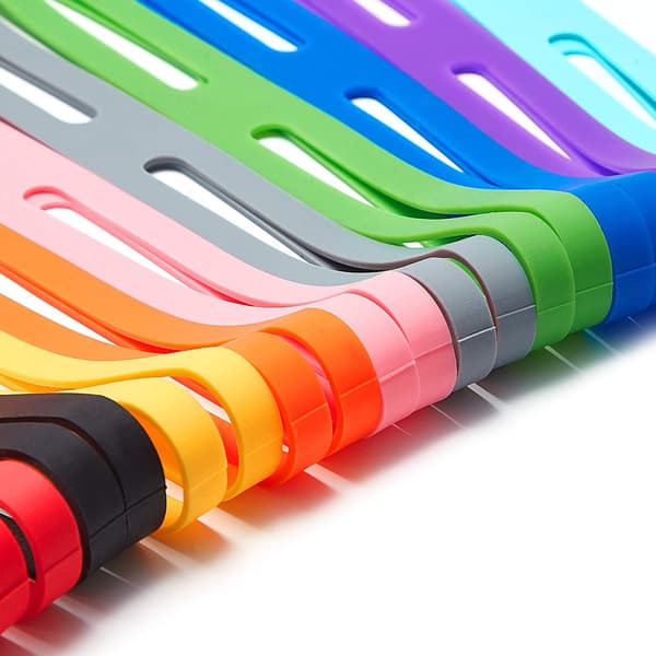Tum H-Band Silikongummiband, Blandade Färger, Elastiska Gummiband för Böcker, Kameror, Konst, Matlagning, Inslagning, Sport, Väskor (Multi-Co