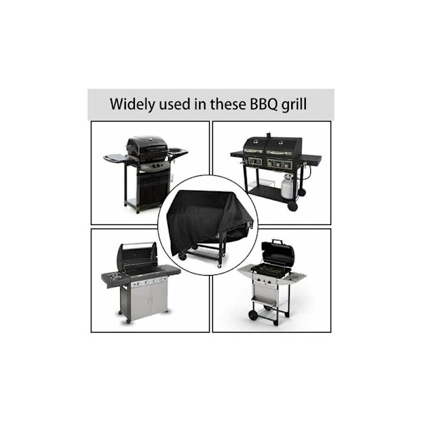 Rectangular Grill Cover for Camping L-170 × 61 × 117 CM BhasBBQ Protective Cover, Durable 210D, Dustproof, UV-Resistant