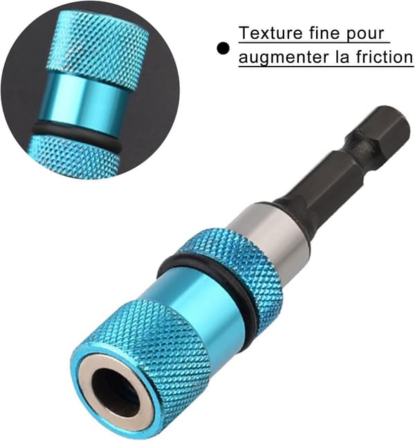 3 stk skruebitssett, magnetisk bitsholder, gipsbitsholder, 6 cm sekskantskaft, for gips, batteridrill og H