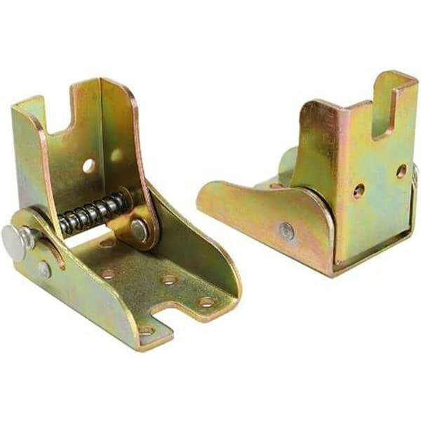 Self-locking 90-degree folding hinges, lockable office chair legs, folding steel brackets, hidden hinges, 2-pack with adjustment screws
