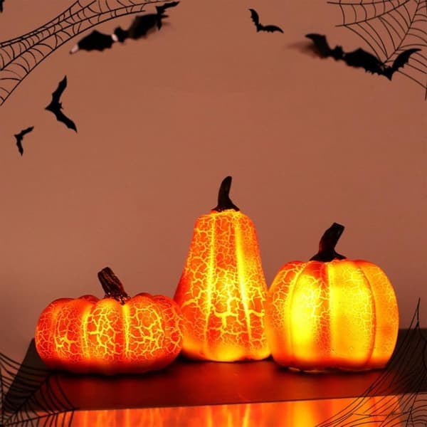 Græskar Efterårsdekoration - Udendørs 3-delt Halloween LED-lys