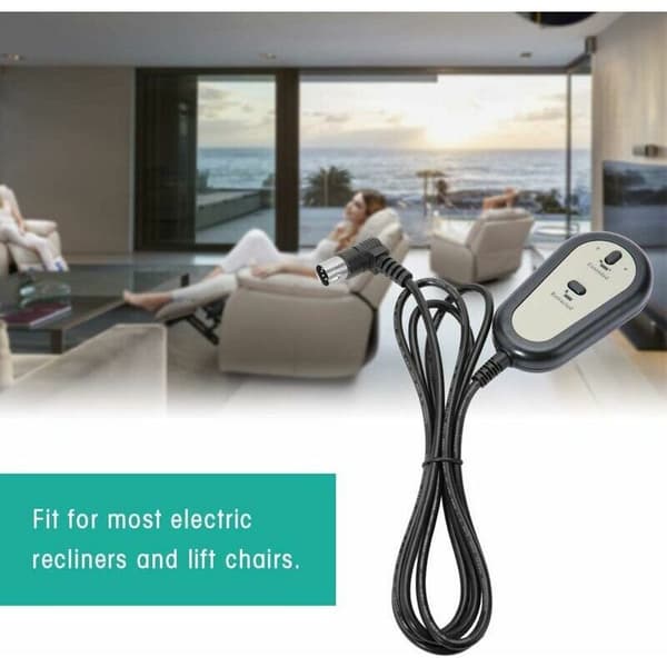 2-Button Electric Chair Recline Switch for Electric Recliner Sofa Remote Control Hand Switch for Most Electric Recliners
