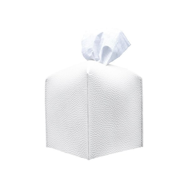 Tissue Box Cover, fyrkantig dekorativ PU-läder Tissue Box Hållare Modern Tissue Case Ansiktspapper Organizer Dispenser för badrum,