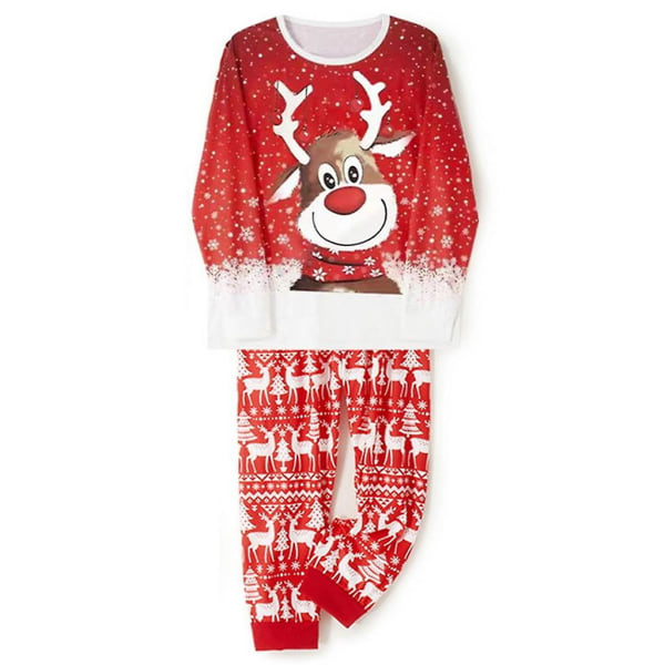 Julpyjamas Familjepresent Långärmad Julpyjamas Set Barn 3T