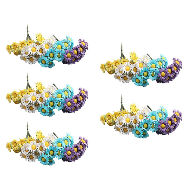 20 kpl Teko-Voikukan Kukkia Koristeita Teko Mini Voikukat Nippu Kotiin Värikäs 8X1.5CM Colorful 8X1.5CM
