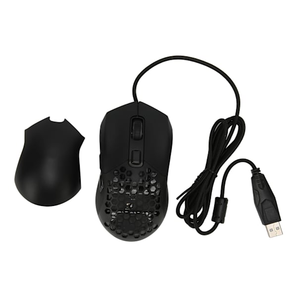 Wired Mouse Ergonomic RGB Backlit Adjustable DPI Programmable Keys 1.5m Cable Gaming Mouse for Gaming Office Study Black