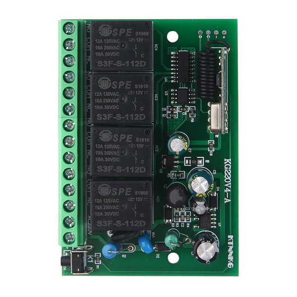 433MHz Gate Remote Control Relay, AC85-250V Transceiver Kit Garage Remote Control Low Power Consumption for Garage Door
