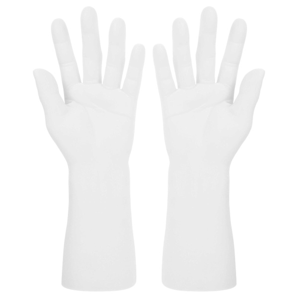 2 st Maniquin Ring Display Hand Mannequin Hand Display Rings Smycken Display Stativ Hållare Ring Finger Smycken Hållare Vit 6.5X12X28CM