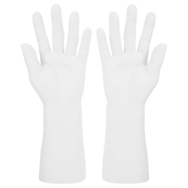 2 stk. Mannequin Hånd Ring Display Stativ Hånd Display Ringe Smykker Display Stativ Holder Ring Finger Smykker Holder Hvid 6.5X12X28CM